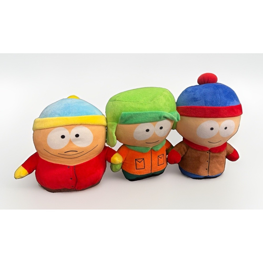 South Park Plush Lot of 3 Cartman Kyle Stan Toy Factory 2022-2025 Stuffed Toys